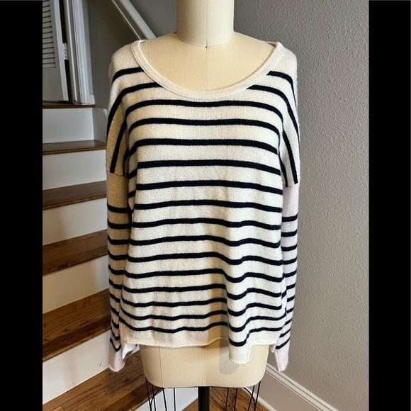 ATM Anthony Thomas Melillo Block-Striped Cashmere Crewneck Sweater​​​​​​​​​ - Picture 11 of 11
